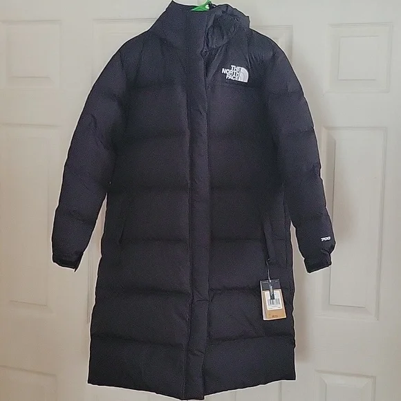The North Face Long Black Down Jacket New With Tags On - Picture 1 of 13